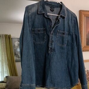 J. Crew Denim Button-Up Shirt XL